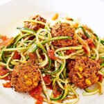 Satueed Zucchini spaghetti & Vegan Patties
