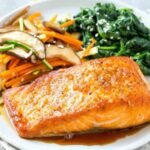 Honey Glazed Salmon Spinach With Carrot Medley