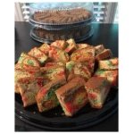 Tricolor Sliced Sponge Cake 10 Inch